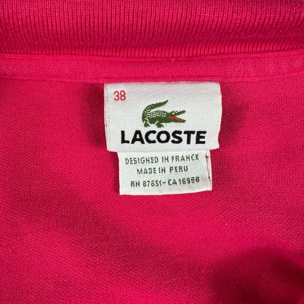 Lacoste | Tops | Lacoste Polo Shirt Womens 38 Pink Long Sleeve Stretch ...